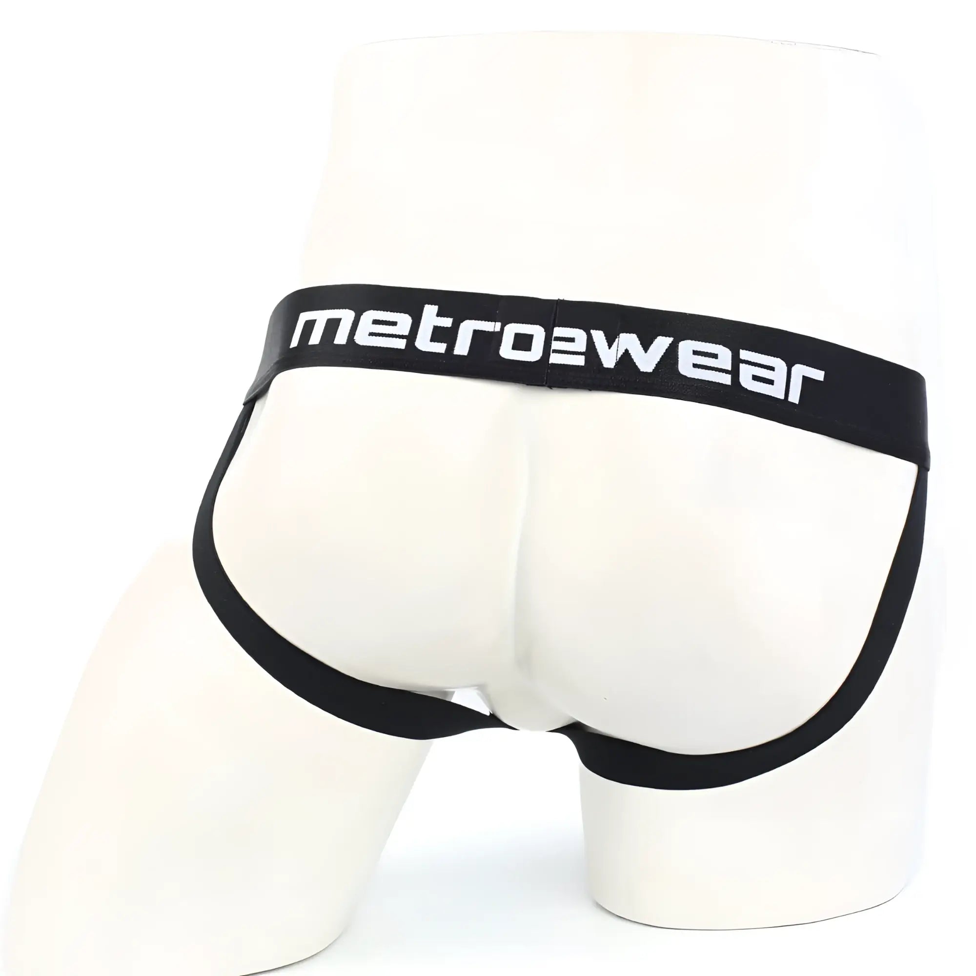 Black MetroMaleWear Grid Mesh jockstraps with sleek form-fitting design and elastic waistband in metrowear style