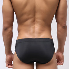 Black MetroMaleWear Ibiza swim brief metal silver 4928-30 with smooth form-fitting design for swimming use