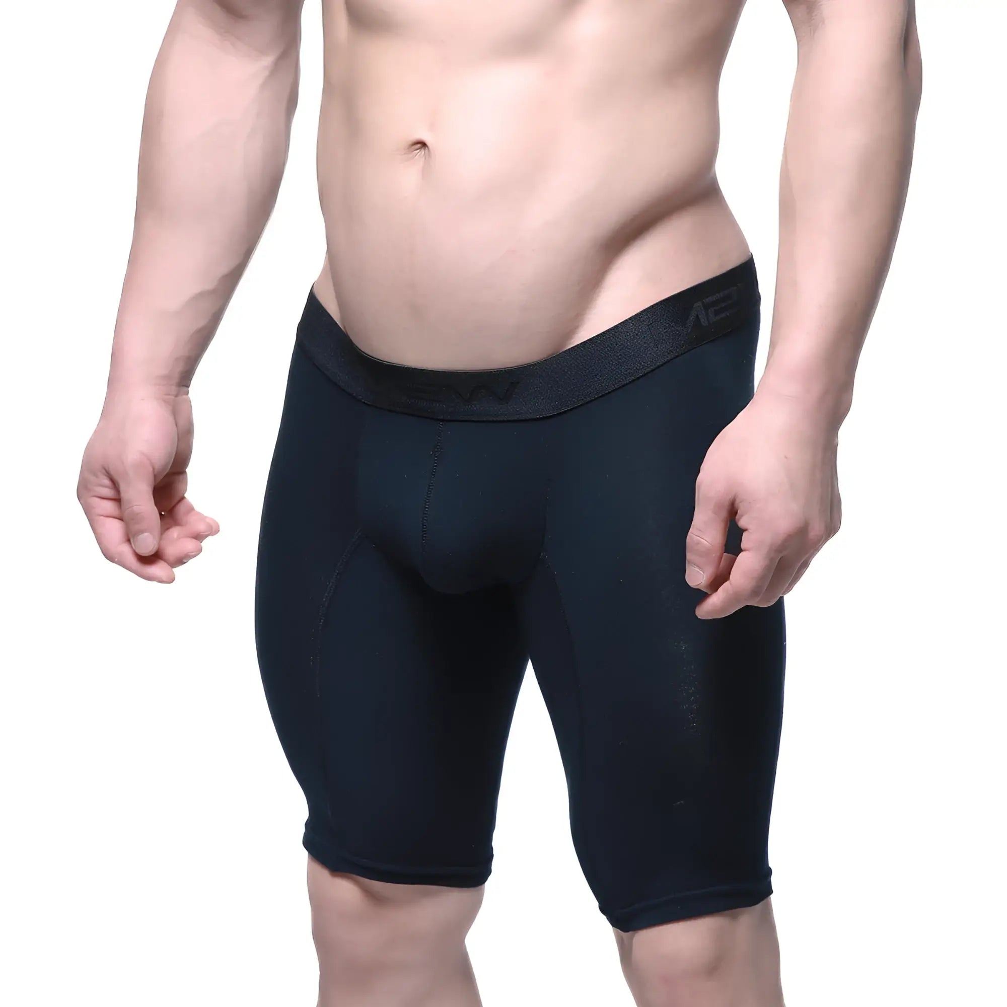 MetroMaleWear intenso cycle shorts black 15 inch compression shorts with snug fit and elastic waistband