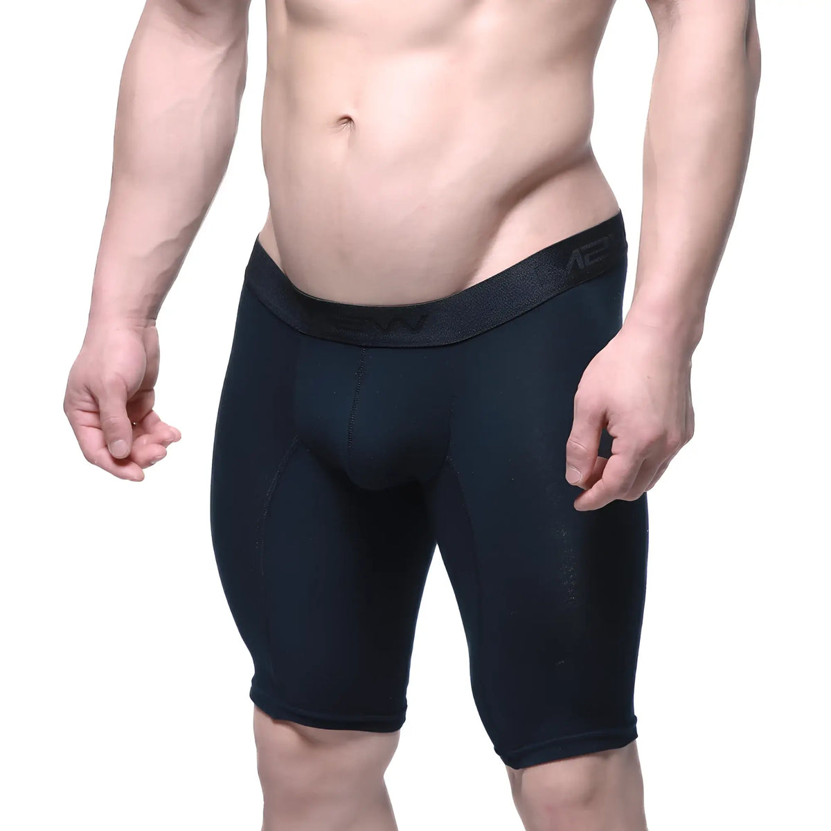 MetroMaleWear intenso cycle shorts black 15 inch compression shorts with snug fit and elastic waistband