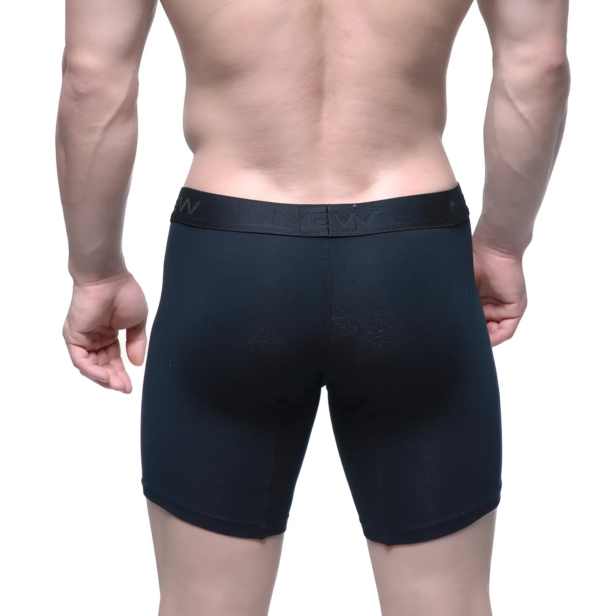 Black MetroMaleWear Intenso mid boxer briefs with a snug fit and elastic waistband featuring the new logo
