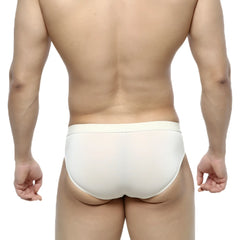 White seamless briefs metro male wear lupin bikini 5103-06 with smooth form fitting design