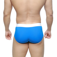 Bright blue MetroMaleWear M2W MAX boxer briefs with contrasting white waistband for comfortable daily wear