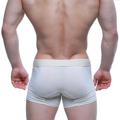 White athletic briefs with matching elastic waistband from metromalewear maintenant boxer brief beige 2122-04