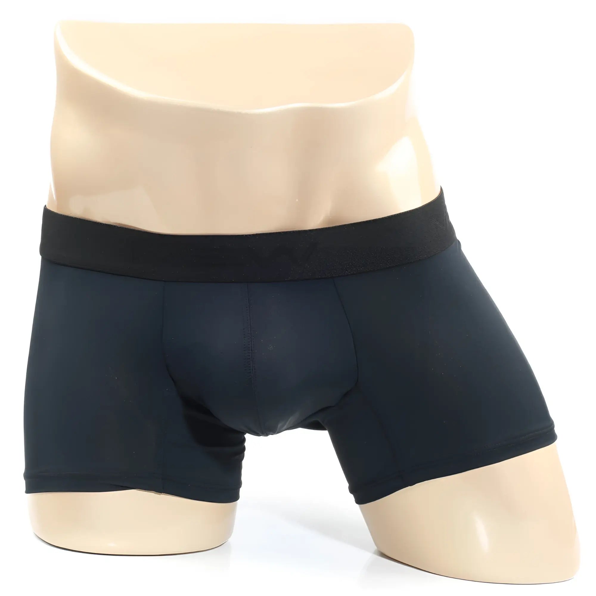 MetroMaleWear Maintenant black boxer briefs with solid black elastic waistband made from soft breathable fabric