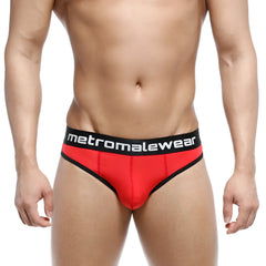 MetroMaleWear Martini brief red 3103-12 in red and black with a sleek form-fitting design for comfortable wear