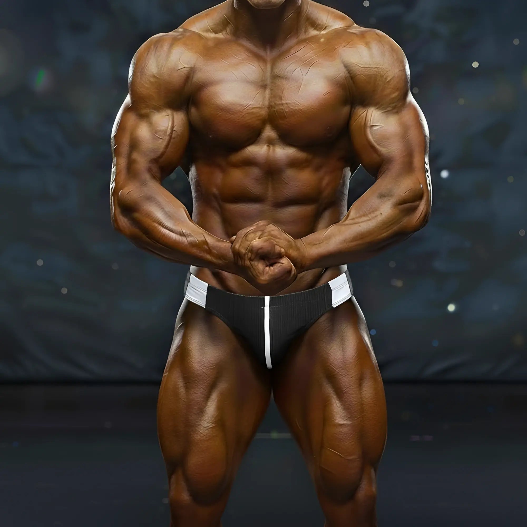 Black and white athletic briefs with a sleek minimalist design from MetroMaleWear MetroMuscleWear William Competition Suit 4974-06