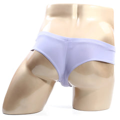 Light purple seamless micro cheek briefs displayed on a mannequin from metromalewear in lilac color