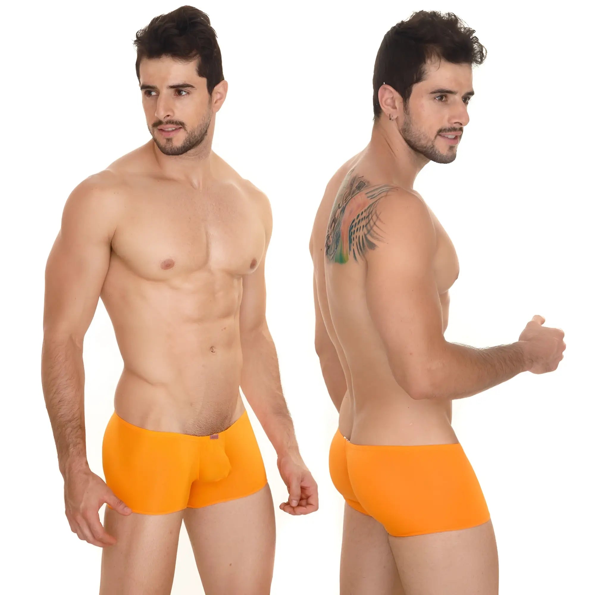 Bright orange MetroMaleWear minimo boxer 2013-14 men’s briefs with smooth form-fitting fabric and subtle elastic waistband