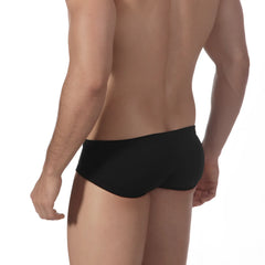 MetroMaleWear modern trunk black 4013-20 smooth form-fitting black briefs made from comfortable material