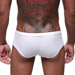 White briefs metro malewear modern trunk 4013-00 with smooth form-fitting design in white color