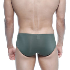 Olive green seamless briefs metro male wear mojito bikini green 1006-26 showing smooth fabric and comfortable fit
