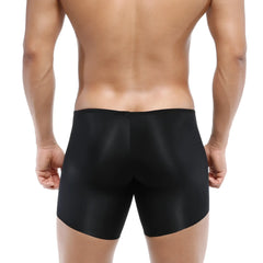 MetroMaleWear naked mid boxer black 2034-30 sleek satin finish men’s briefs with smooth form fitting design