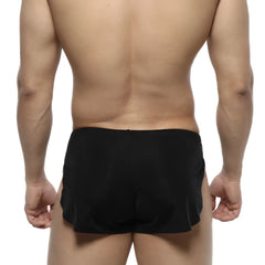 Black MetroMaleWear Naked Split Boxer 2008-30 briefs with tailored fit and smooth sleek fabric for comfort