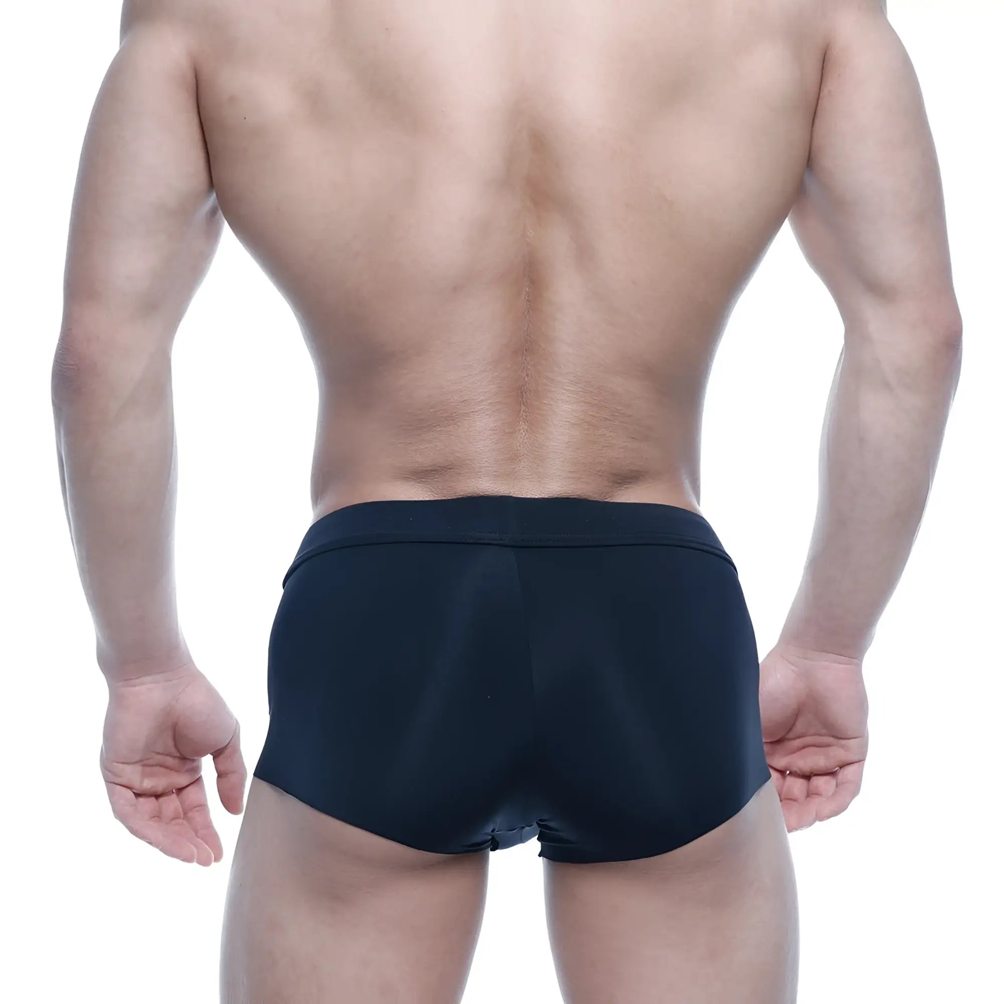 MetroMaleWear naked trunk black athletic briefs with smooth form-fitting fabric and snug waistband for active wear