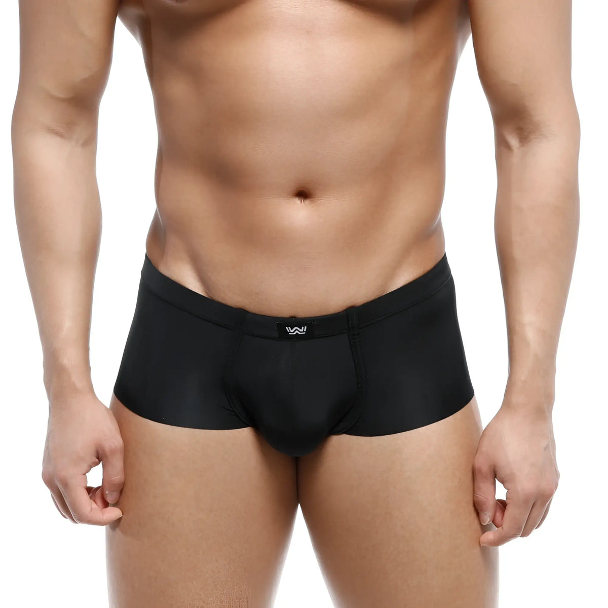 MetroMaleWear Naked Trunk Black 6313-20 black men’s briefs with sleek form-fitting design and subtle white logo on waistband