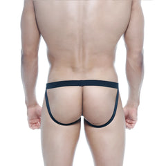 Black sleek minimalist briefs with smooth elastic waistband from metromalewear neon jock strap 3001-02 collection