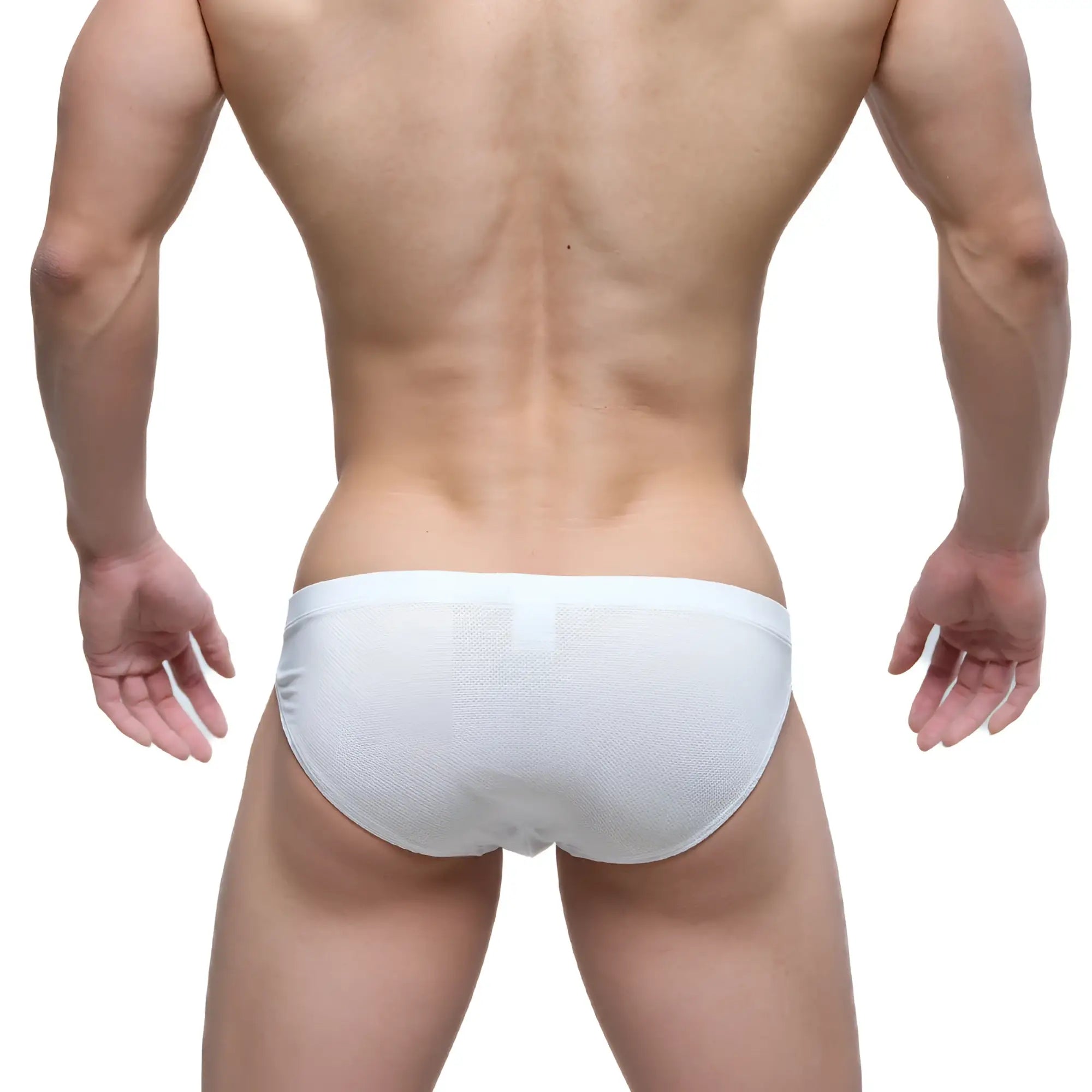 Metro male wear nieve bikini 5103-m00 white textured briefs with smooth elastic waistband for comfortable fit