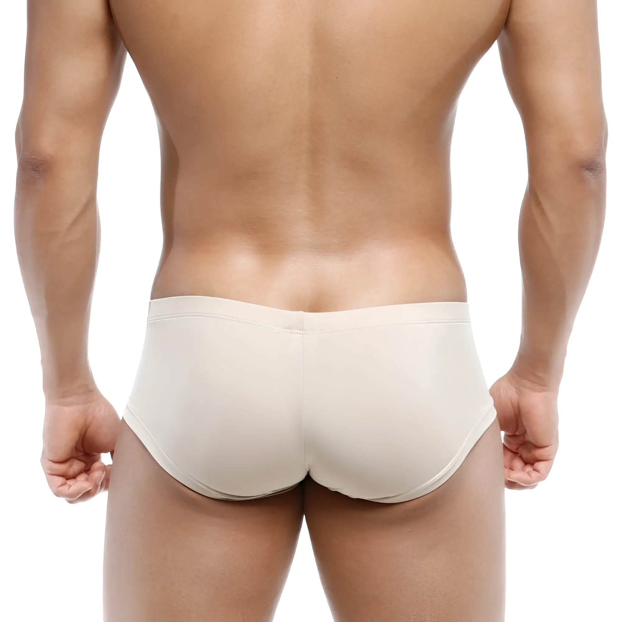 Beige metroMalewear oscar boxer briefs with a smooth form-fitting design for comfortable everyday wear