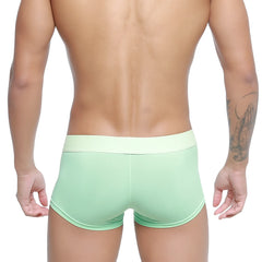 Mint green MetroMaleWear pastel trunk briefs with matching waistband designed for comfortable daily wear