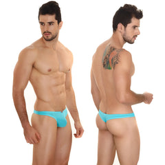 MetroMaleWear Perfect Scene Askin thong in turquoise features a form-fitting design with smooth fabric finish