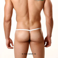 White thong underwear with a thin seamless band from MetroMaleWear Perfect Scene String white 2014-00 collection