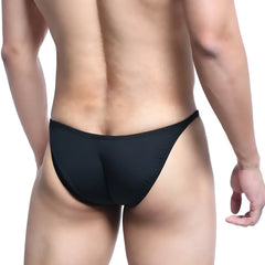 Black thong briefs with smooth form-fitting design from MetroMaleWear PosingWear IFBB PRO posing suit black
