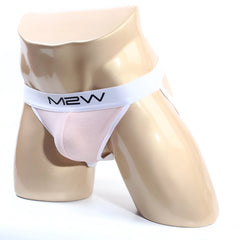 Metro malewear primo pink jockstrap 2901-02 men’s light pink mesh briefs with white waistband by m2w