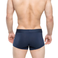 Navy blue metro malewear profundo short boxer briefs with smooth form-fitting fabric and minimalist design