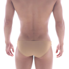 Beige metro malewear puente bikini gold 3603-21 briefs with smooth form-fitting design for comfortable wear