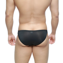 Black mesh MetroMaleWear Puente Bikini Passion 3603-43 briefs with sleek form-fitting design for men