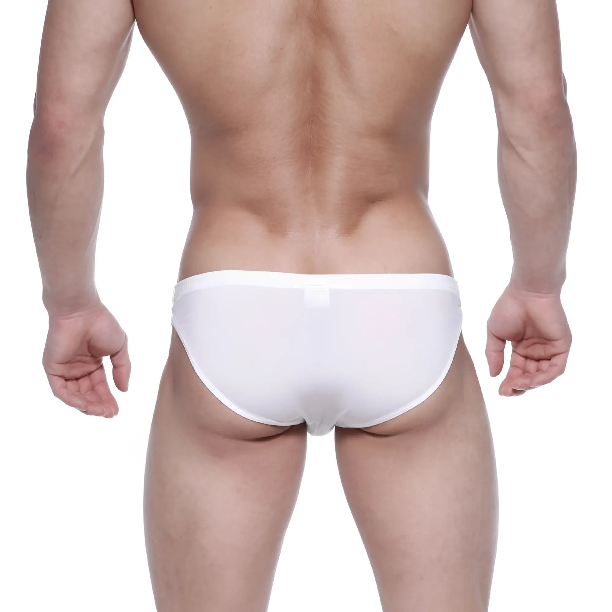 White briefs metro malewear puente bikini rainbow 3603-01 with smooth form-fitting design in solid white color