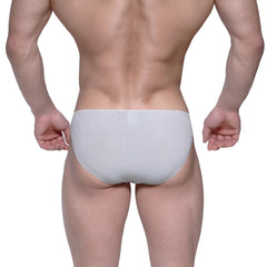 Light gray ribbed cotton briefs metro male wear rivera bikini designed for comfort and everyday use