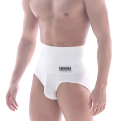 MetroMaleWear shaper hip brief white 5003-81 men’s high-waisted underwear with contoured design and branded waistband label