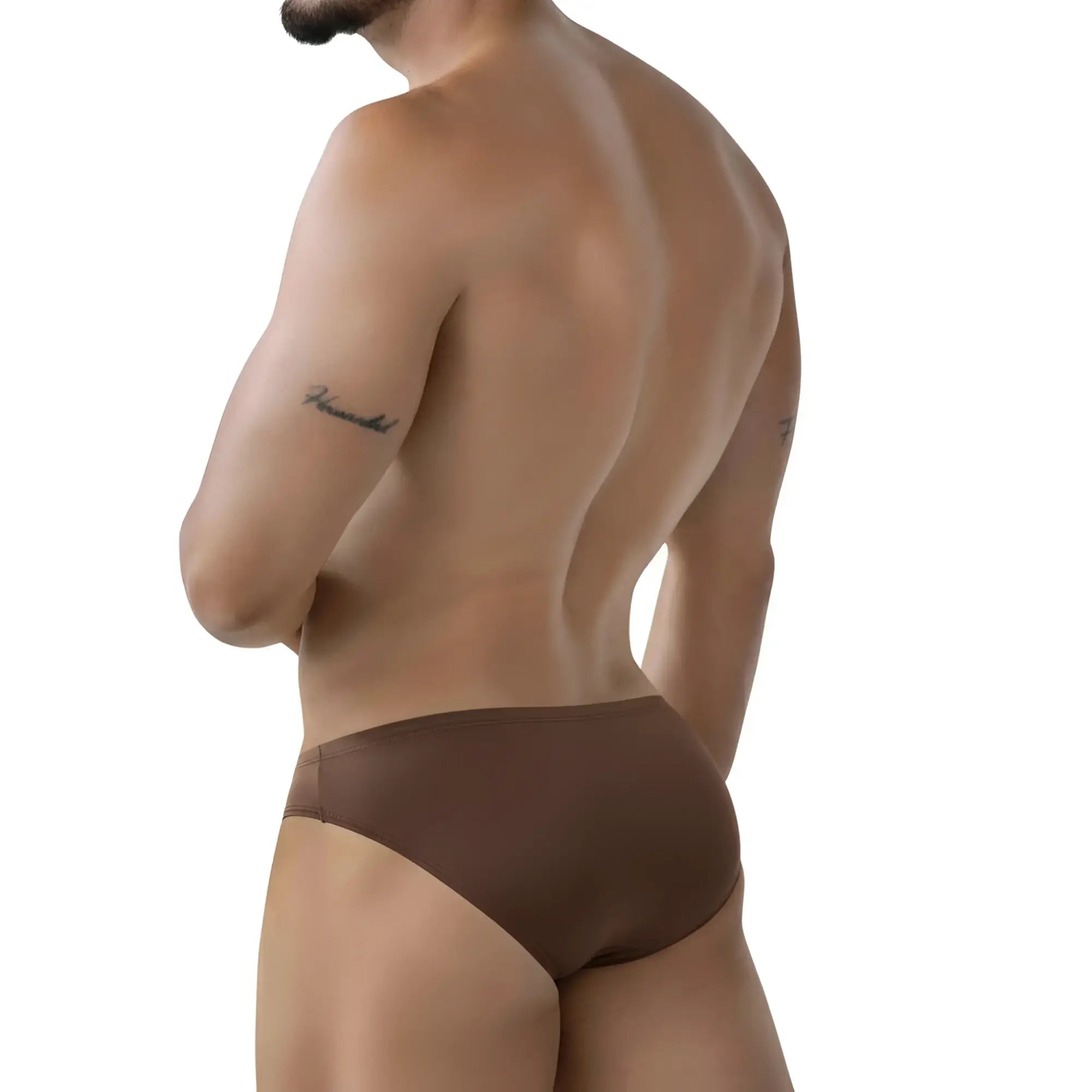 Brown briefs metroMalewear shine gold bikini 5103-m21 with smooth form-fitting design for comfortable wear