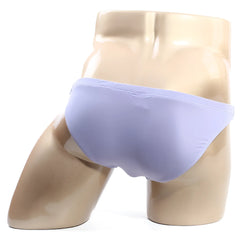 MetroMaleWear slim bikini briefs in light purple with smooth texture displayed on a mannequin front view