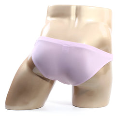 MetroMaleWear slim bikini brief in soft lavender sheer mesh displayed on a mannequin for a lightweight fit