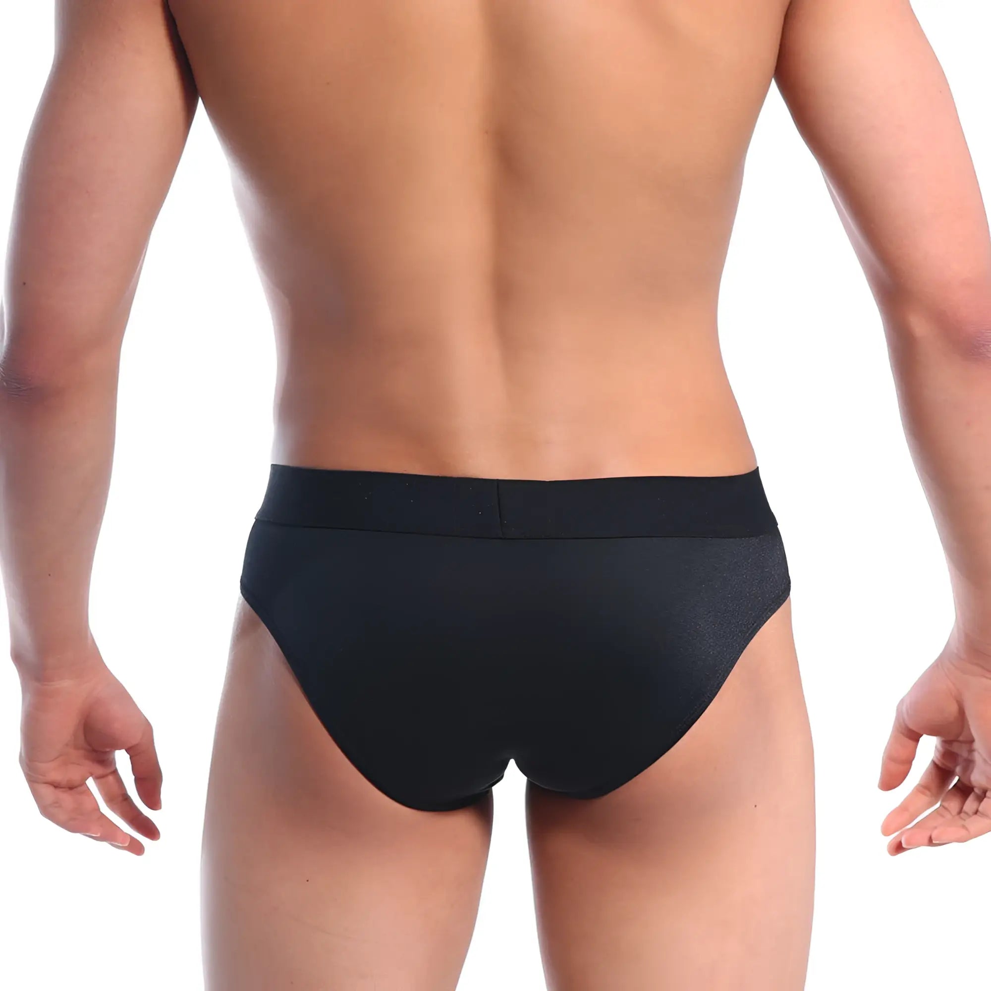 Black briefs metroMalewear snap brief black 2222-20 feature smooth form-fitting design with elastic waistband