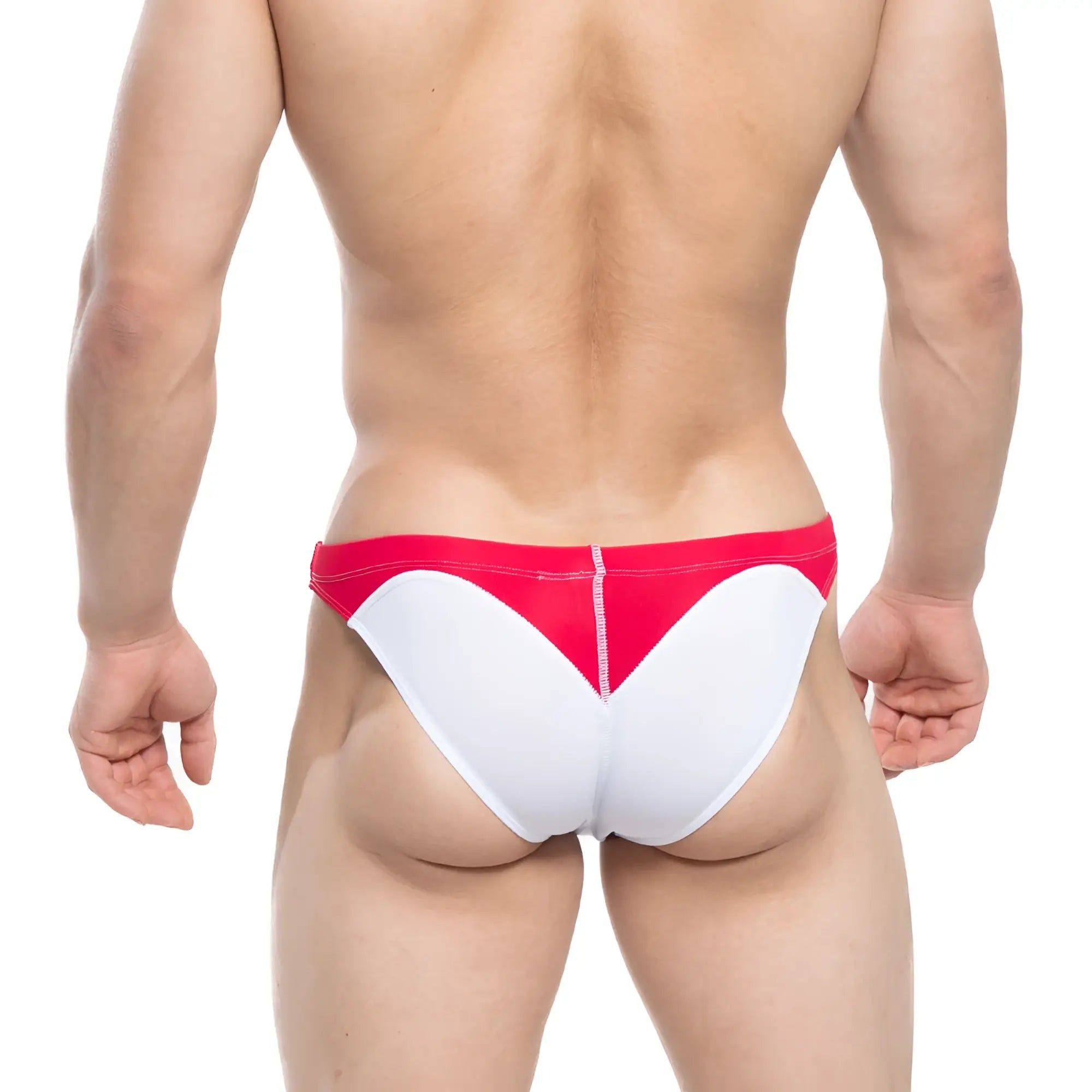 Metro malewear splash swim bikini blue 4989-18 red and white heart-shaped swim trunks for men