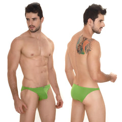 MetroMalewear sunbathing bikini green 2004-17 bright green form-fitting briefs for comfortable sunbathing