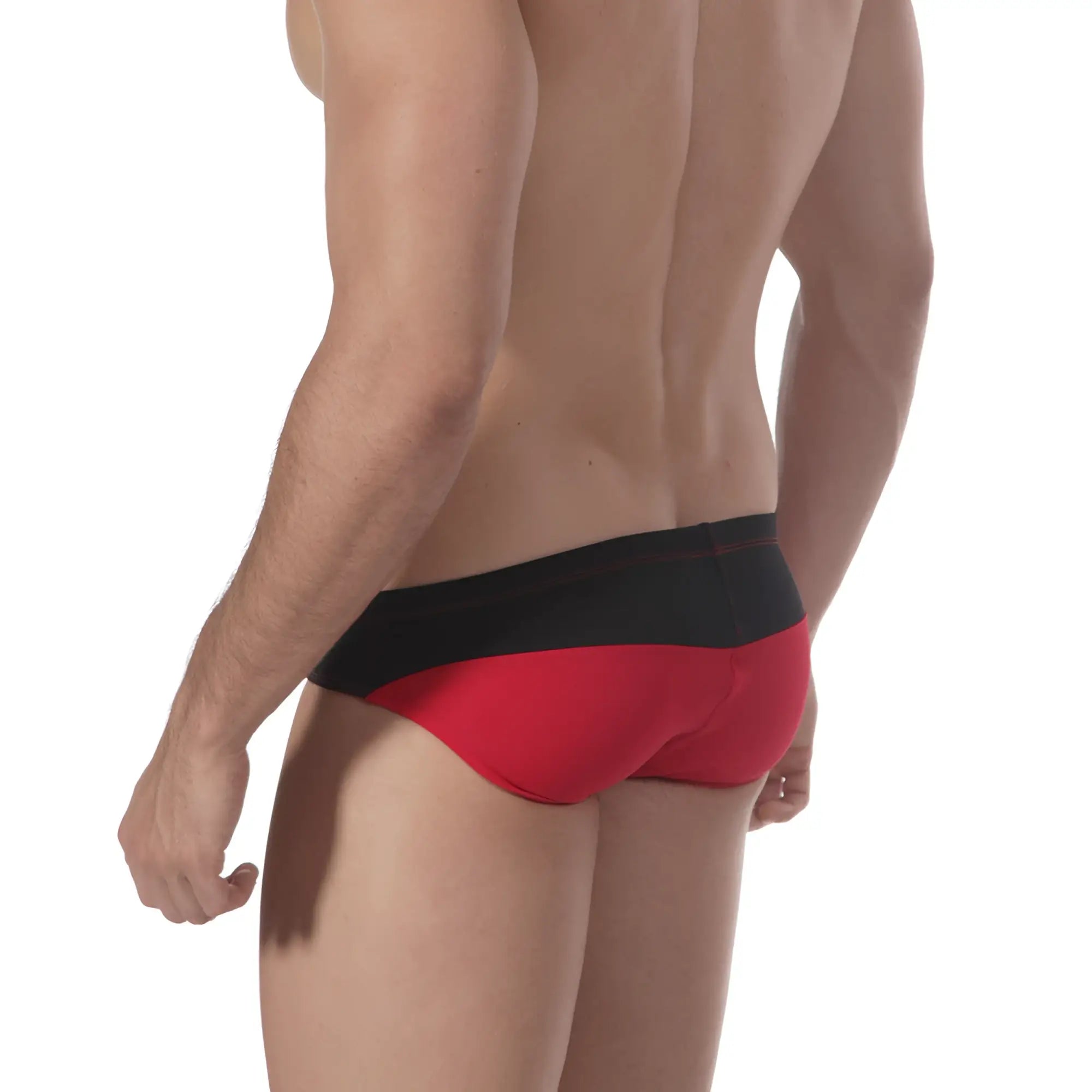 Red and black metro male wear sunrise bikini briefs with sleek form-fitting design for comfortable daily wear