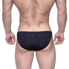 MetroMaleWear SUP Bikini black briefs with smooth form-fitting design ideal for comfortable everyday wear