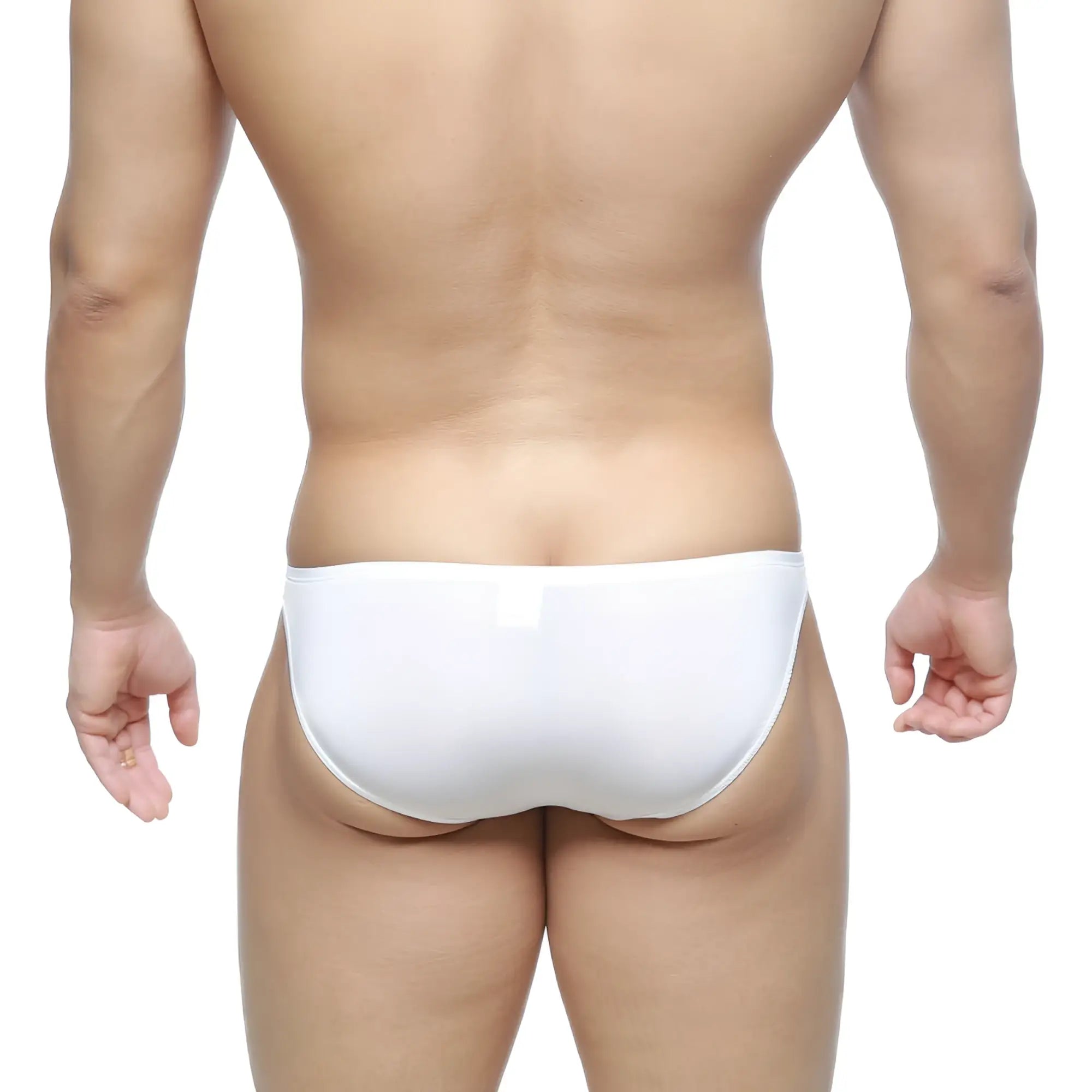 MetroMaleWear super lowrise bikini white briefs with smooth seamless design and form-fitting fabric for comfort