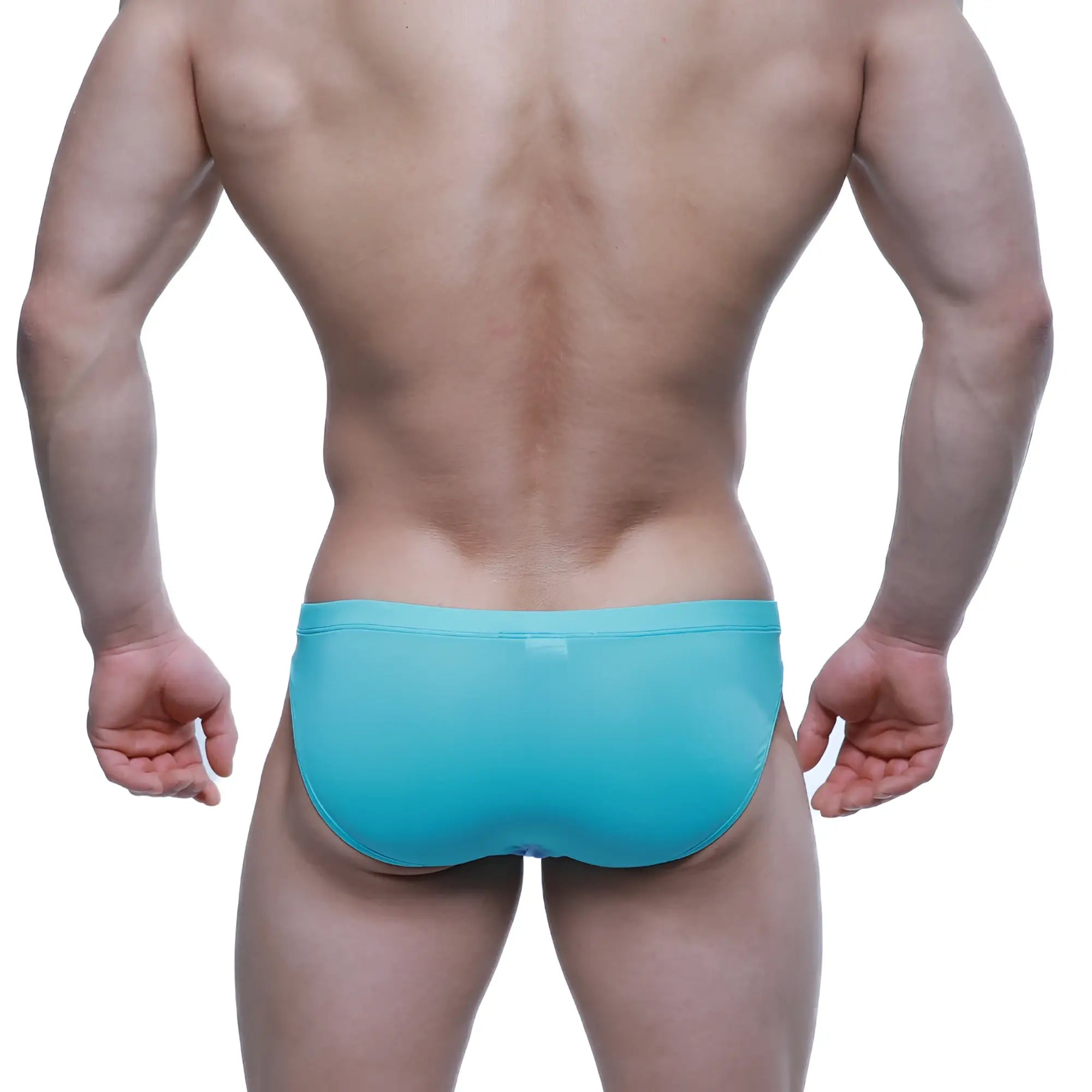 Turquoise metroMalewear Tasman bikini briefs with smooth form-fitting design in blue for comfortable daily wear