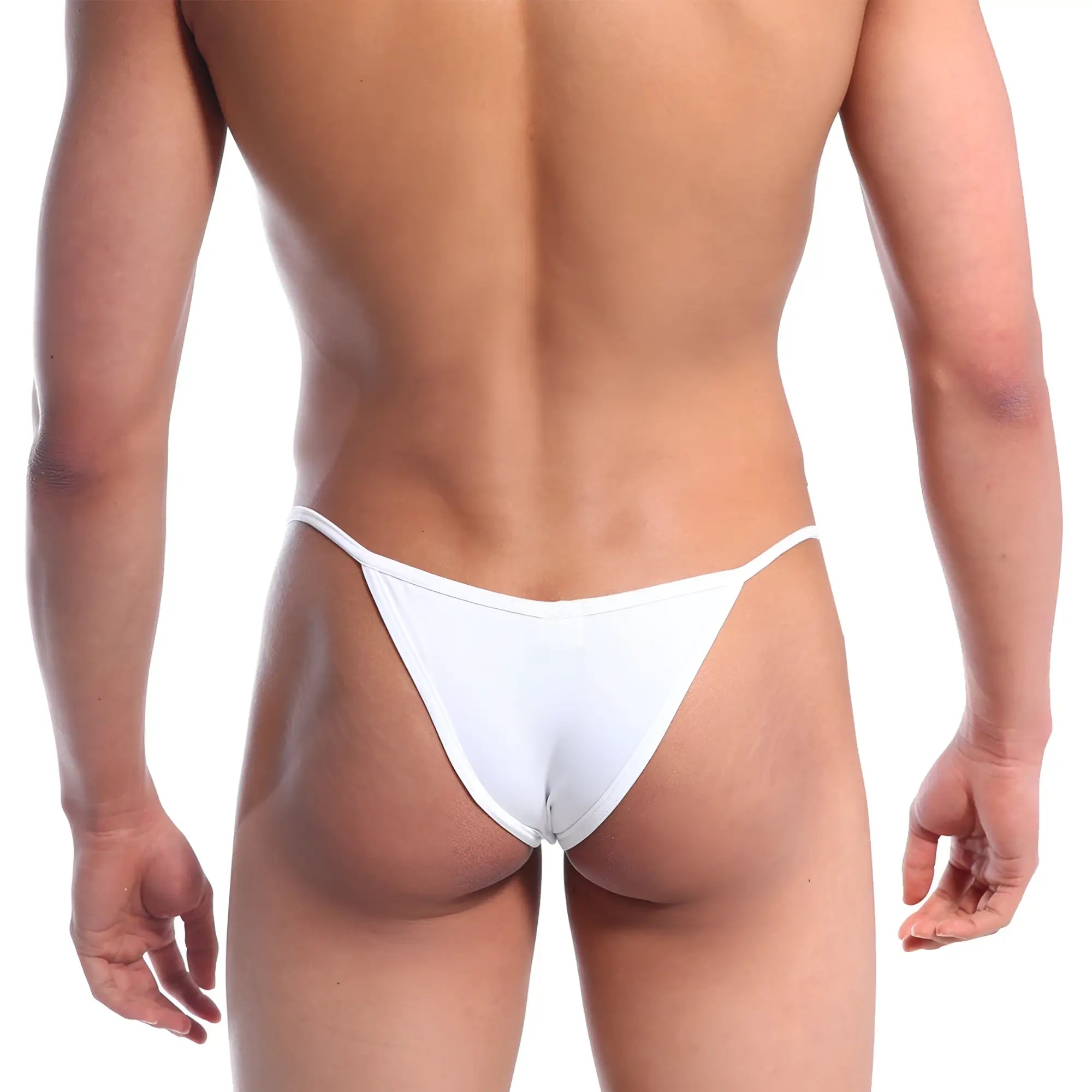MetroMaleWear v bikini white 2225-00 white thong briefs with thin seamless fabric and minimalist design