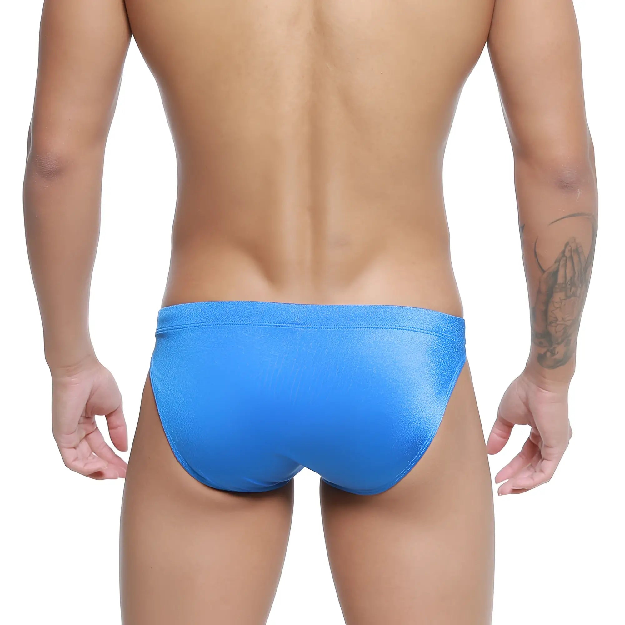 Vibrant blue shimmering fabric briefs metroMaleWear Vanguard swim bikini royal 4984-18 with sleek form-fitting design