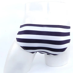 MetroMalewear ventura brief stripe 2713-40 navy blue and white striped briefs with contrasting stitching