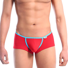 MetroMaleWear vigor trunk crimson 2126-12 red men’s briefs with light blue trim and elastic waistband