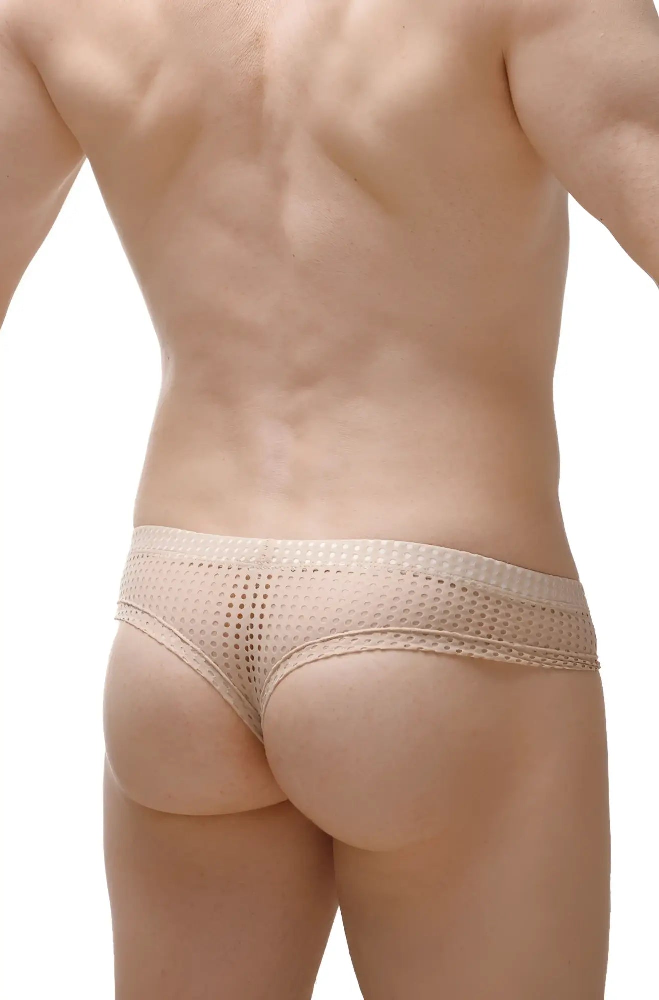 Mini boxer durtol nude beige mesh briefs with subtle pattern and elastic waistband for comfortable wear