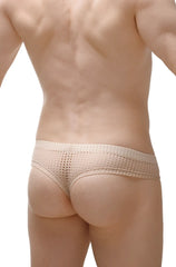 Mini boxer durtol nude beige mesh briefs with subtle pattern and elastic waistband for comfortable wear